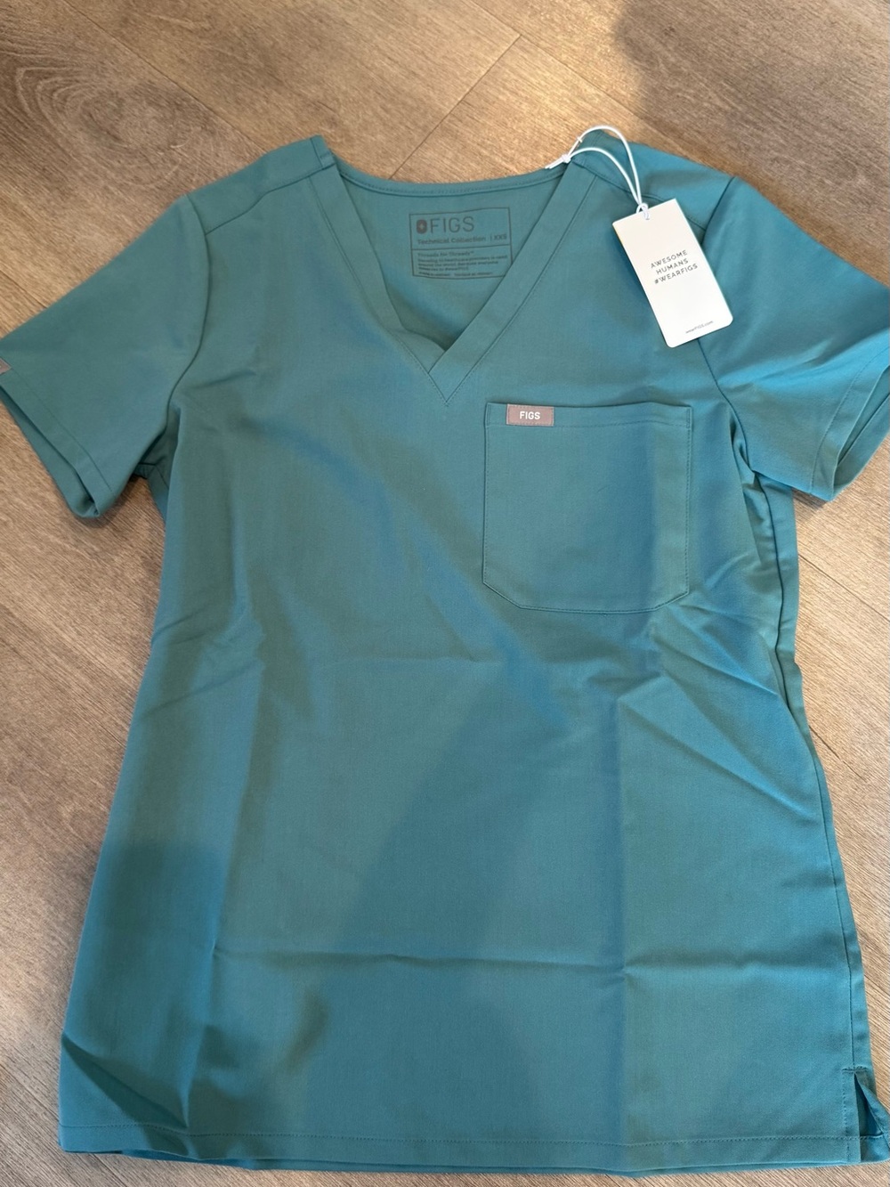 FIGS Women's Catarina Scrub Top in Teal